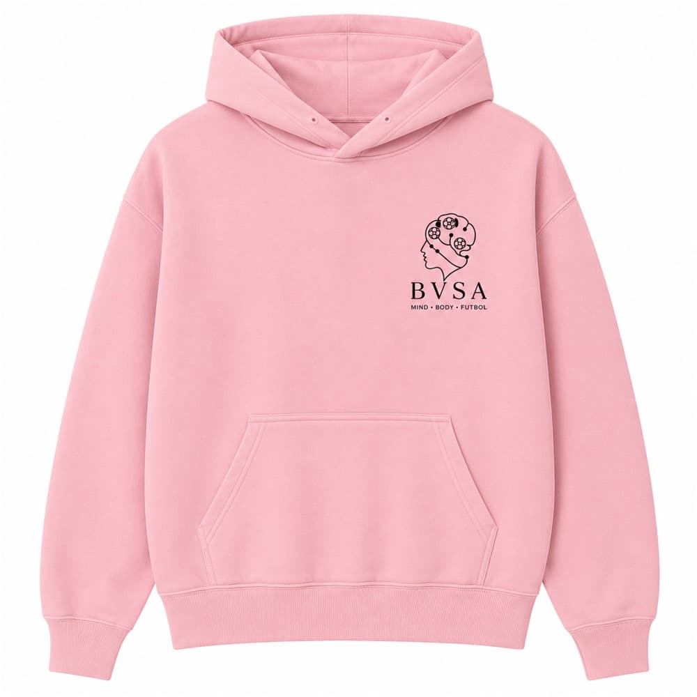 The Train Her Like a Girl hoodie in light pink